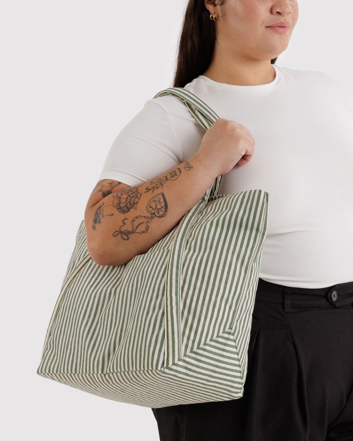 Baggu Special Offer - Cloud Bag Sage Stripe