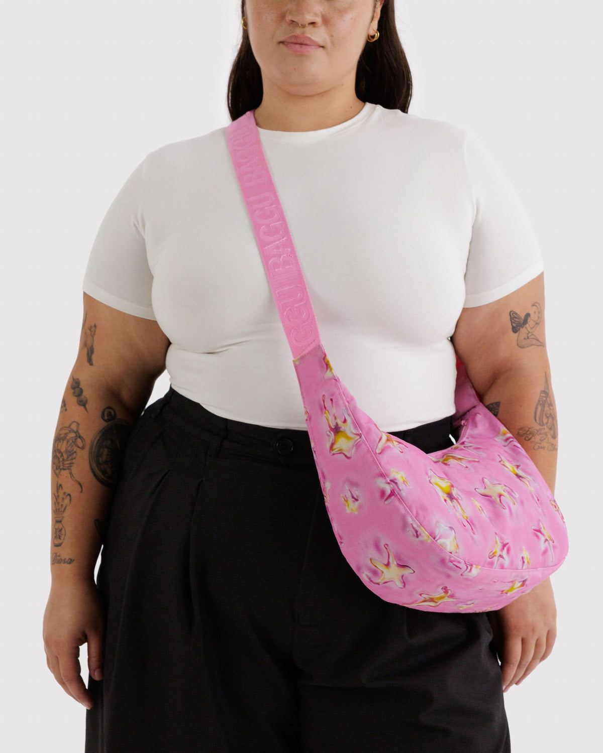 Baggu Sale - Medium Nylon Crescent Bag Dancing Star