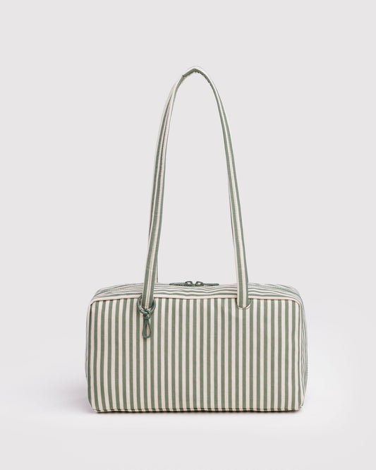 Baggu Recommended - Nylon Bowler Bag Sage Stripe