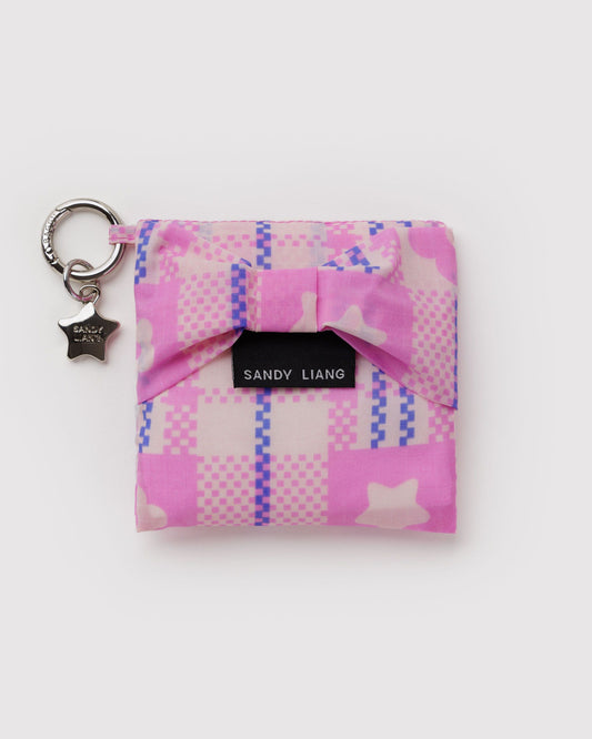Baggu Sale - Baby Bow Baggu Market Plaid Pink