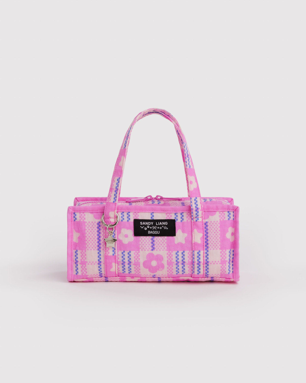 Baggu Classic - Mini Nylon Market Bag Market Plaid Pink