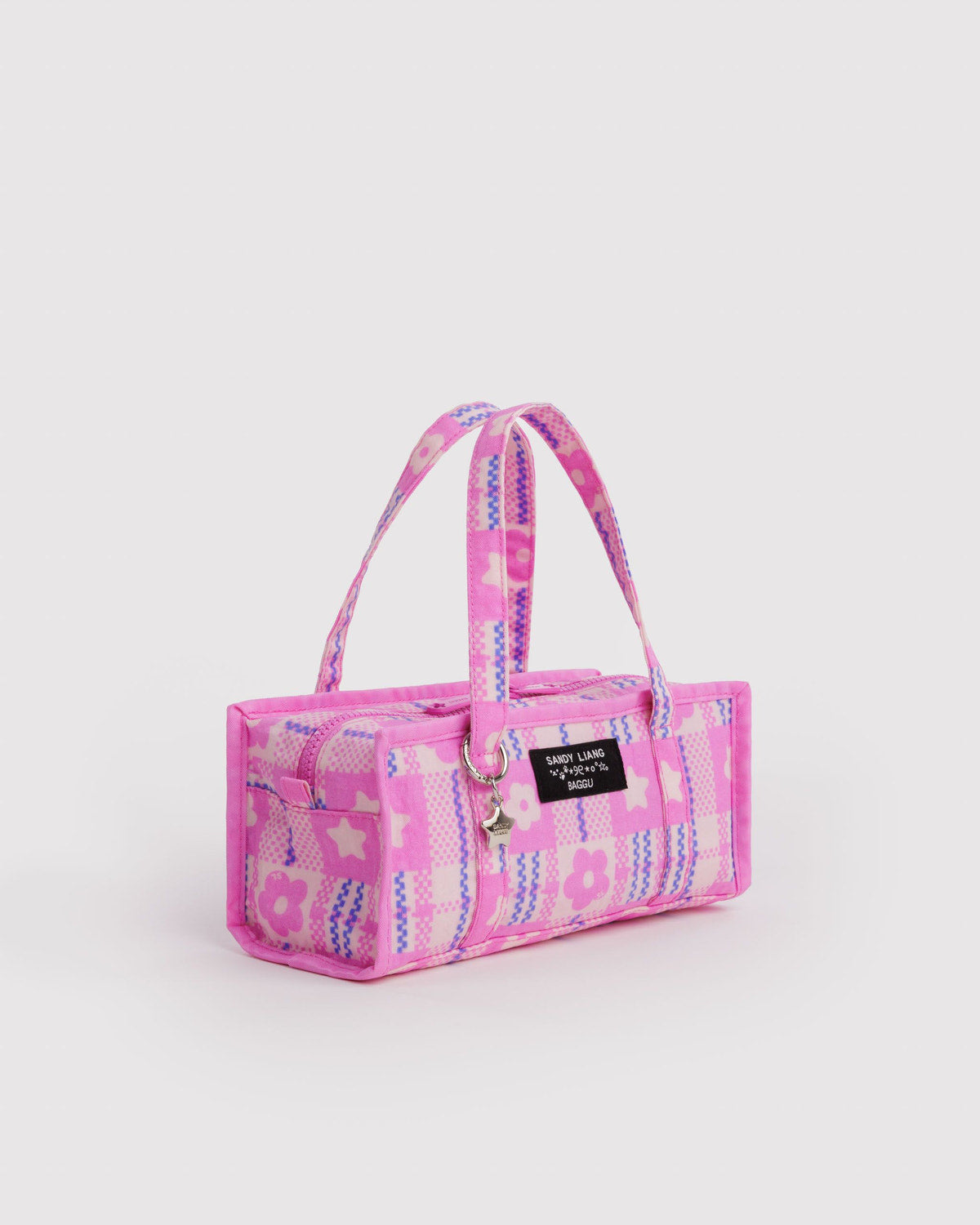 Baggu Classic - Mini Nylon Market Bag Market Plaid Pink