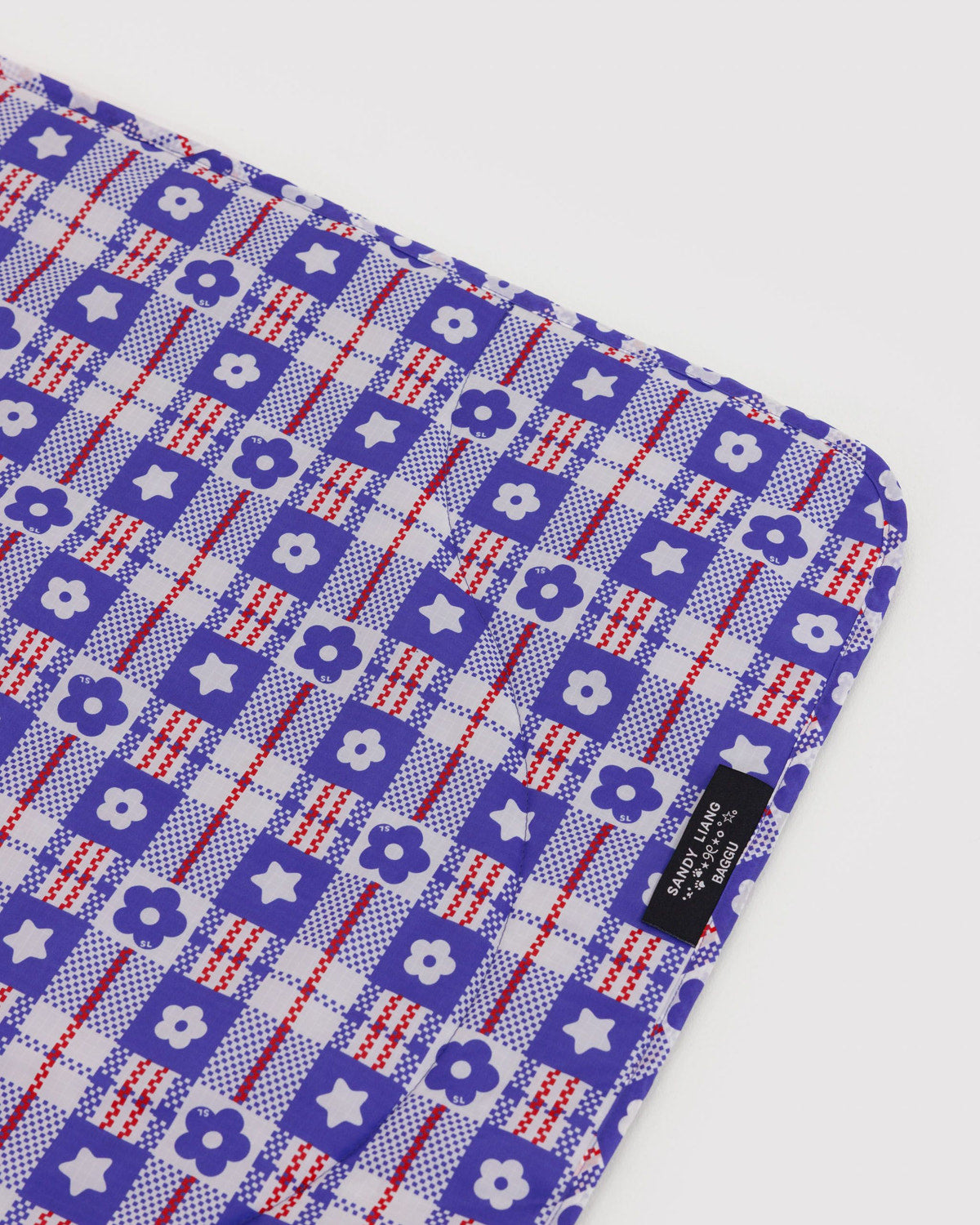 Baggu Value - Puffy Picnic Blanket Market Plaid Blue