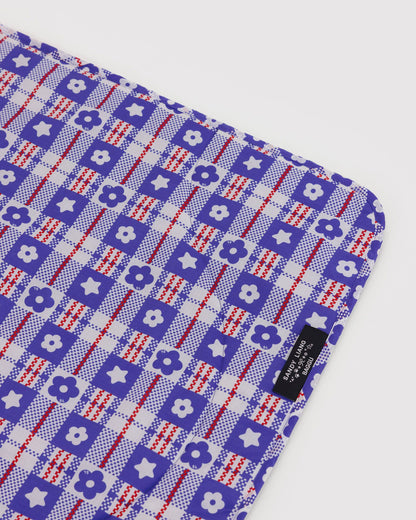 Baggu Value - Puffy Picnic Blanket Market Plaid Blue